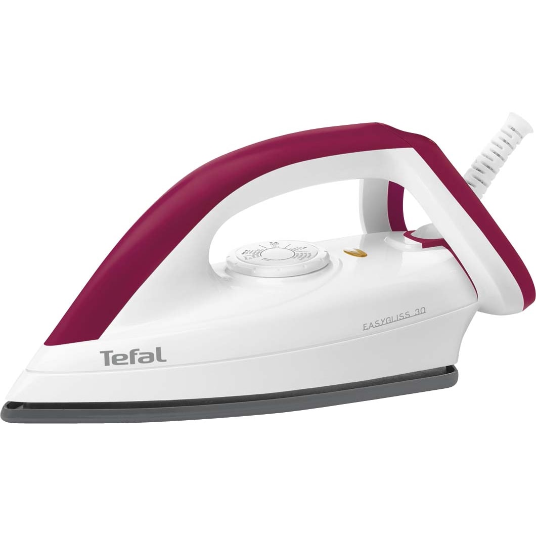 Tefal EasyGliss FS4030 plancha Plancha seco Suela de Durilium 1200 W Borgoña, Blanco