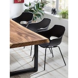 thumbnail of SIT Möbel Esstisch 250 cm,  mit Baumkante,  Platte 80 mm Suarholz natur,  Stahlgestell schwarz,  B 250 x T 90 x H 78,5 cm,  07107-79,   TABLES&CO