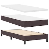thumbnail of vidaXL Boxspringbett mit Kopfteil Dunkelbraun 80 x 200 cm Stoff