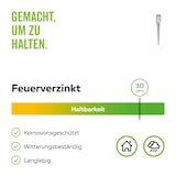 thumbnail of Alberts 8 x Einschlag-Bodenhülse für Vierkantholzpfosten, 46 x 46 mm, Länge 550 mm, feuerverzinkt, zum Einbetonieren