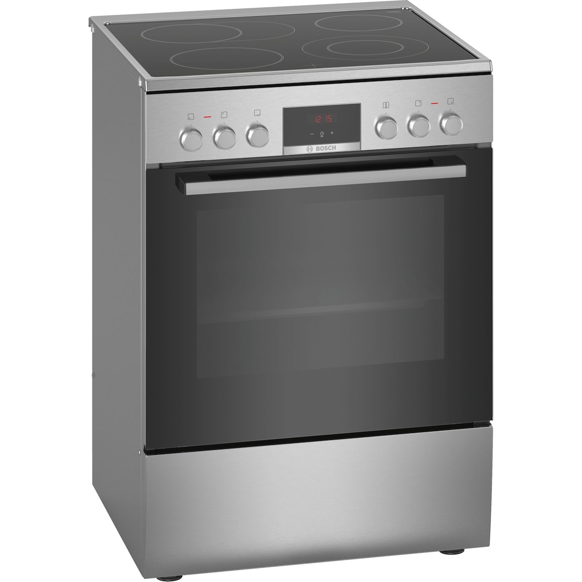 Bosch Serie 4 HKR39C250 Küchenherd Freistehender Herd Elektro Keramik Schwarz, Grau