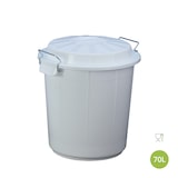 thumbnail of Cubo industrial 70 litros con tapa. Color Blanco.