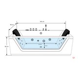 thumbnail of Whirlpool mit Reinigungsfunktion, Pool  Badewanne Wanne AcquaVapore W83R-TH-C aktive Schlauch-Reinigung +70.-€