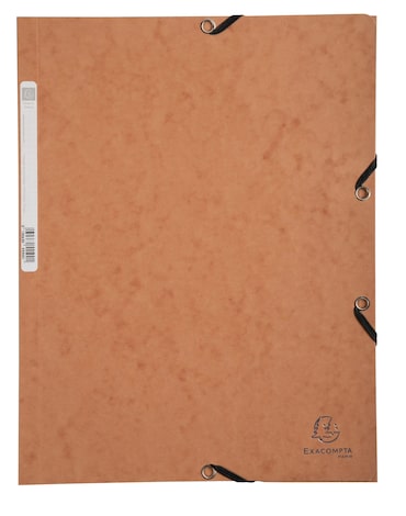 Exacompta - Ref. 540702E - 1 Sorteermap met vaste rug en elastosluiting - Omslag in bedrukte glanskarton en binnenin in zwart gerecycleerd karton - 7 vakken - formaat 24,5x 32 cm - A4 - Kleur: blauw