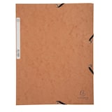 thumbnail of Exacompta  Cod. 55524E - Cartella 3 lembi con elastici in cartoncino lustré 400 g/mq - 24x32cm tabacco  - Confezione da  25 pz.