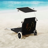 thumbnail of CASARIA® Alu Sonnenliege Klappbar mit Dach Strandliege mit Rollen Kissen Liegestuhl Strand Grau
