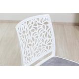 thumbnail of Set de 6 sillas de polipropileno con cojín, apilables, diseño moderno para cocina, comedor, bar o restaurante – Anna – Blanco/Gris