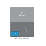 thumbnail of Coperchio GN 1/9 Gastro Tray in acciaio inox con intaglio VOGUE in acciaio inox