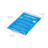 thumbnail of Relaxdays Kühlpads, 16er Set, Kalt-Warm-Kompressen, 9 x 15 cm, Kühlpacks Gel, wiederverwendbare Gelkühlkompressen, blau