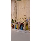 thumbnail of Jinfa Handgefertigte kleine Keramik Deko Blumenvasen Set aus 10 Vasen in bunt auf eime Tablett