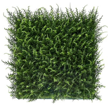 Bonerva | Jardín Vertical Artificial Halepensis | Pack 4 Piezas 50x50cm (1m²)| Planta artificial decoración oficina, hotel, restaurante | MAL1212