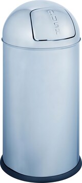 thumbnail of Alco Abfallsammler mit Push-Klappe Metall 28l silber