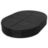 thumbnail of vidaXL Outdoor-Lounge-Bett mit Polster Poly Rattan Schwarz