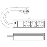 thumbnail of BACHMANN 10" PDU 1HE 3xCEE7/3 Strom 2,0m