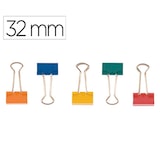 thumbnail of Q-CONNECT - Lote de 10 Pinzas Sujetapapeles Metálicas y Abatibles N.3 32 mm