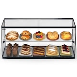 thumbnail of MBH - Neutrale vitrine SLIM 92 cm 2 etages voor catering. Neutrale glazen vitrine voor gebak en taarten.