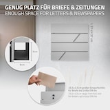 thumbnail of ECD Germany Standbriefkasten Anthrazit Edelstahl mit Zeitungsfach, Postkasten Hellgrau pulverbeschichtet, freistehend