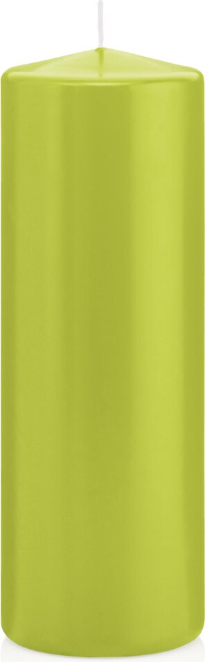 Stumpenkerzen Apfelgrün Ø 68 x 200 mm, 12 Stück