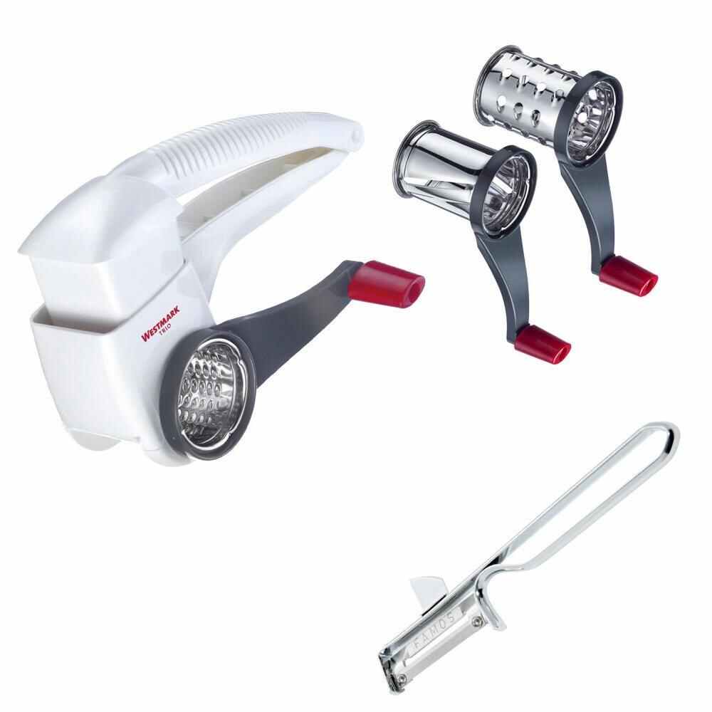 Westmark 2tlg. Set Trommelreibe Trio + Sparschäler Famos, 117222E7