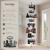 thumbnail of tectake Carrusel para zapatos 26,5x100-300cm, sitio para 48 pares de zapatos 300 x 26,5 cm Negro