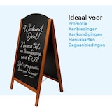 thumbnail of BRASQ Krijtstoepbord Elegance Mahonie - 70x130 CM - Krijtbord - Reclamebord - Stoepbord - Dubbelzijdig - voor Binnen en Buiten - Horeca