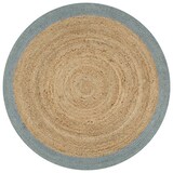 thumbnail of vidaXL Teppich Handgefertigt Jute mit Olivgrünem Rand 150 cm