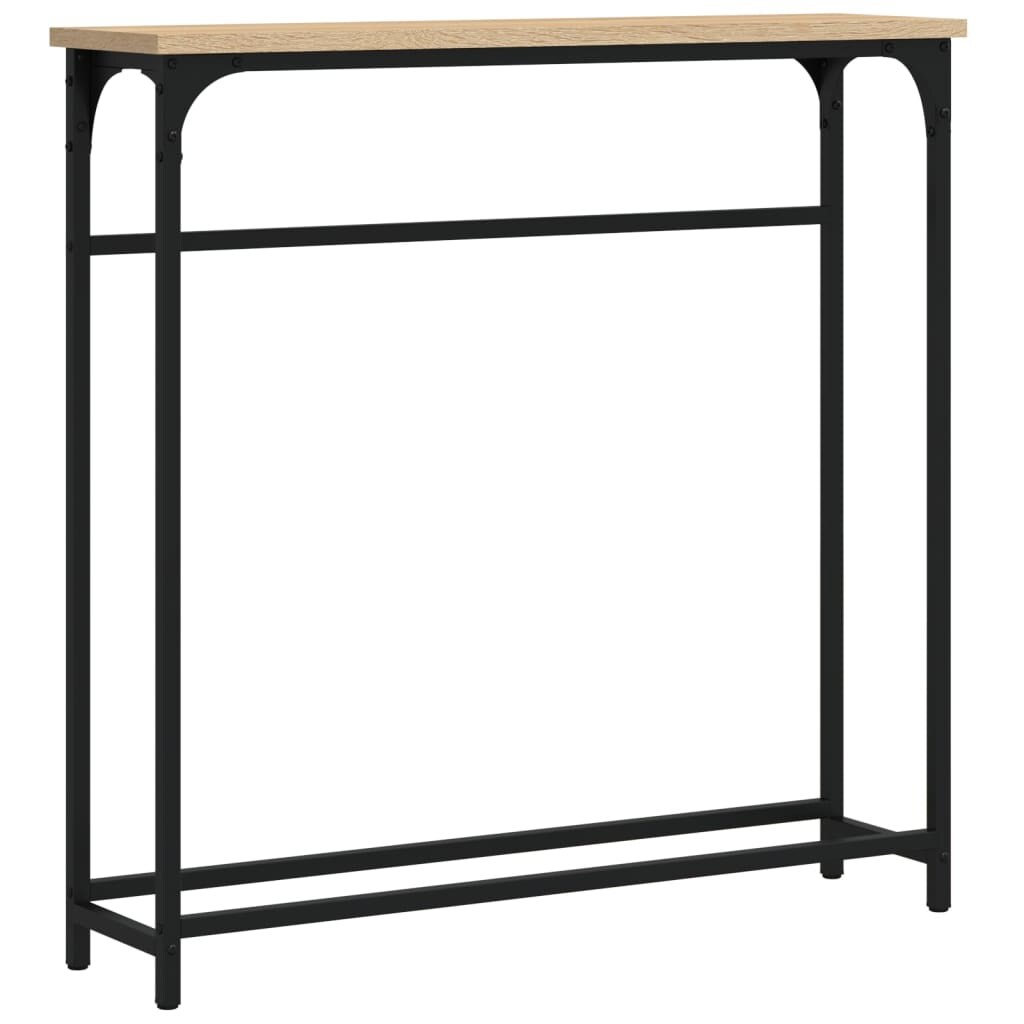 Table console Chêne Sonoma 75x19,5x75 cm Bois d'ingénierie Modèle Atlas Flex Plus