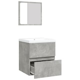 thumbnail of Helloshop26 - Badezimmer-Waschtisch mit Waschbecken und Spiegel Betongrau 02_0006644