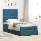 thumbnail of vidaXL Ottoman-Bett mit Matratzen Dunkelblau 80x200 cm Samt