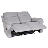 thumbnail of 2-zits bioscoopfauteuil HWC-L94, relax TV-fauteuil met armleuning, relaxfunctie Nosag-vering stof/textiel ~ lichtgrijs