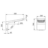 thumbnail of Soffione doccia a 3 getti, in acciaio con braccio integrato
