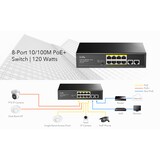 thumbnail of CUDY FS1010P 8-Port 10/100M PoE+ Switch 2 Uplink Ports 120W