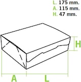 thumbnail of MONOUSO - Gebäck Box weiß 17,5x11,5x4,7cm 250g (360 Stück)