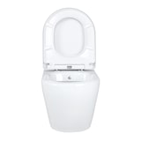thumbnail of Hänge Wand WC mit Taharet Funktion, Bidet, Absperrventil, spülrandlos aus Keramik kompatibel mit Geberit Vorwandelement