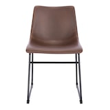 thumbnail of SVITA 2er Set Esszimmerstühle Metallbeine Kufengestell Kunstleder Braun