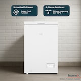 thumbnail of homeX Gefriertruhe, Tiefkühltruhe klein - 98L Nutzinhalt, 4-Sterne Gefrieren, Kühltruhe mit Super-Frost-Funktion, weiß