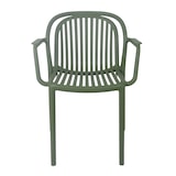 thumbnail of Lot de 4 fauteuils en plastique vert olive