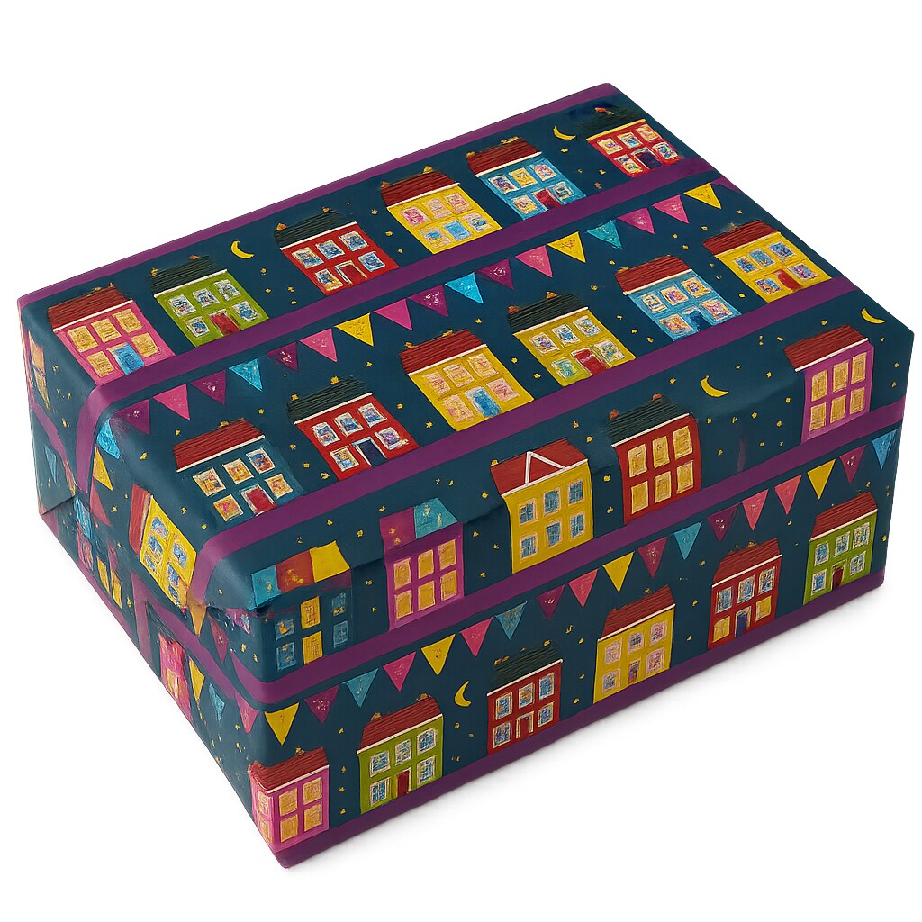 Sinterklaas Cadeaupapier - inpak pakket 5 x Rollen Sint - 1 x Zak van Sinterklaas - 20 x  Naam Stickers - 25 Meter Plakband incl. houder