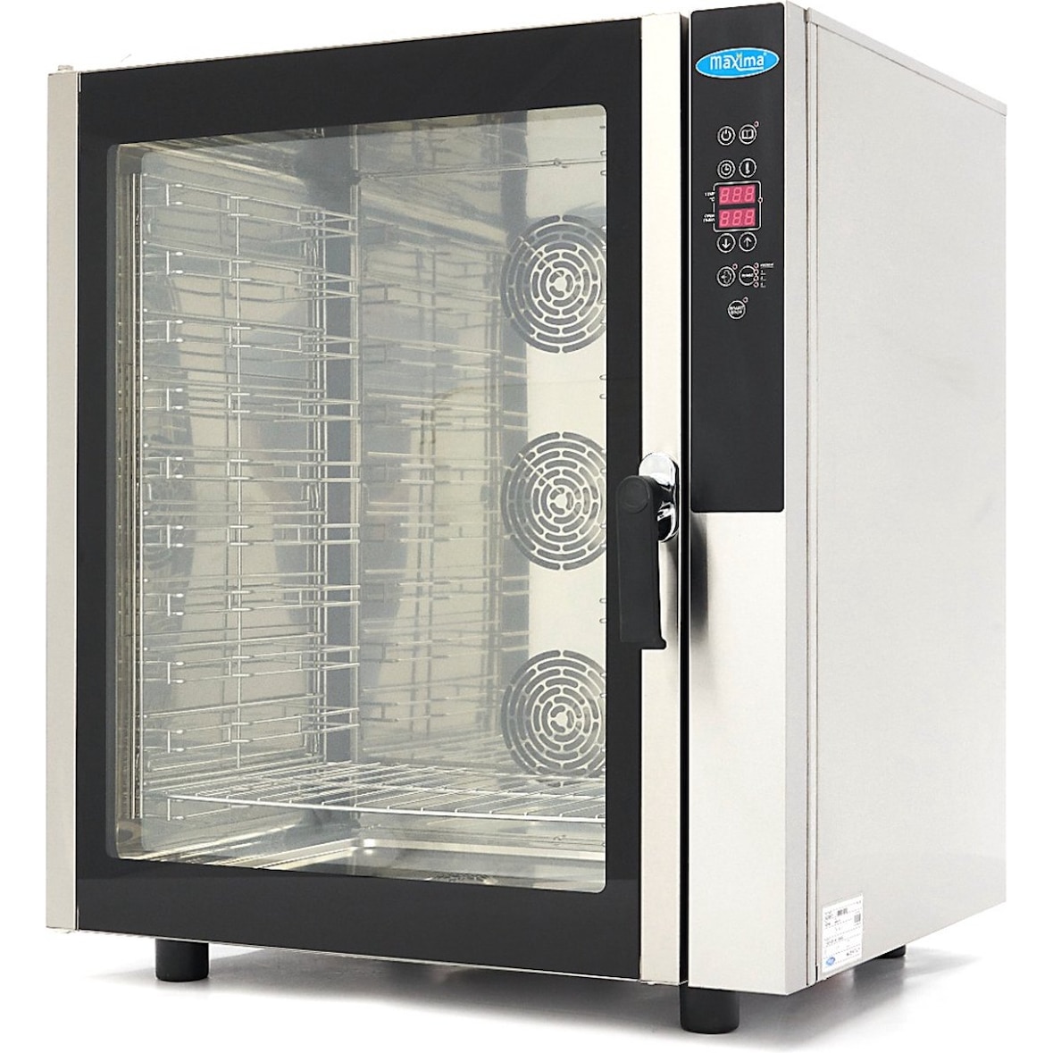 Forno a Vapore Combinato - adatto a 10 Teglie (1/1 GN / 60 x 40 cm) - Display Digitale - 400V