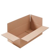 thumbnail of 100 x Faltkarton (590 x 290 x 140 mm) stabil 1-wellig Versandkarton Päckchen DHL Hermes Schachtel Box Paket braun BB-Verpackungen