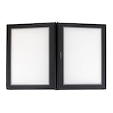 thumbnail of Securit® Caja con 20 Menús A4 "Wood" - Negro - Madera acabado teca - 4 vistas