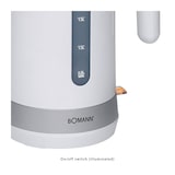 thumbnail of Bomann WK 5012 CB Hervidor Agua Eléctrico, 1,8 L, sin BPA, Resistencia Oculta, Inalámbrico, Apagado Automático, Blanco, 2200W