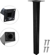 thumbnail of 400mm Stilvolles 4er Set Möbelbeine Stützfüße Schwarz eckig Möbelfüße Sofafüße