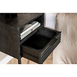 thumbnail of KAWOLA Nachttisch MIENA Beistelltisch Mangoholz schwarz 1 Schublade
