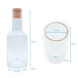 thumbnail of Intirilife Glaskaraffen Set Karaffe mit Korken und 4 Gläsern mit goldenen Rand - Karaffe 1.7 Liter  - Gläser 260 ml - Kristall Krug Karaffe Trink Glas