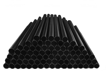 500 MEHRWEG Jumbo Trinkhalme Plastik schwarz  240*8 mm