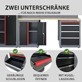 thumbnail of Werkstattwand 13-tlg. modulares Werkstattschranksystem aus Stahl mit massiver Holzarbeitsplatte rot
