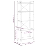 thumbnail of vidaXL Bücherregal Schwarze Eiche 60 x 30 x 153 cm Holzwerkstoff
