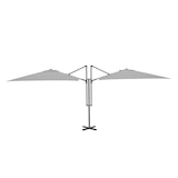 thumbnail of METRO PROFESSIONAL Ombrellone quadrato a doppio braccio, acciaio, 2.5 x 2.5 m, idrorepellente, argento/grigio