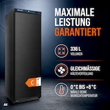 thumbnail of GastroHero Lagerkühlschrank ECO 400 Schwarz 336 Liter Umluftkühlung 0 bis +8 °C automatische Abtauung Gewerbe Kühlschrank